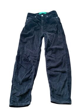 United Colors Of Benetton Black Corduroy Women's Pants - Relaxed Straight